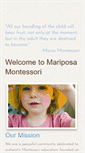 Mobile Screenshot of mariposamontessori.com