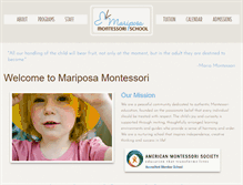 Tablet Screenshot of mariposamontessori.com